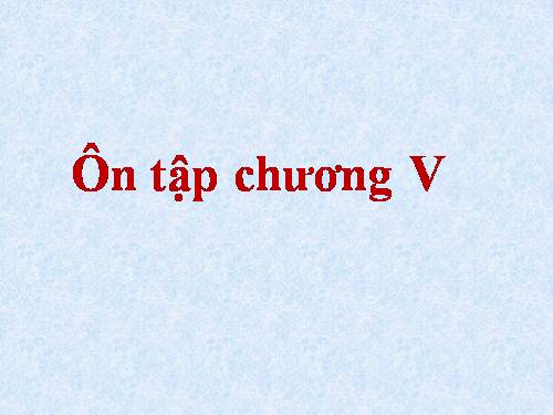 Ôn tập Chương V. Thống kê