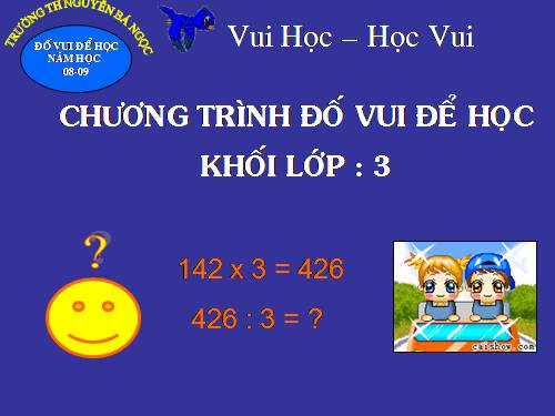 Sân chơi trí tuệ khối 3