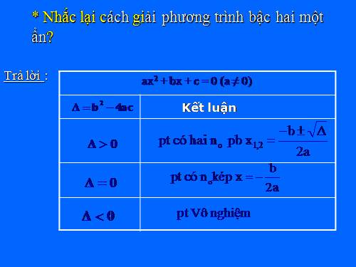 Chương III. §2. Phương trình quy về phương trình bậc nhất, bậc hai