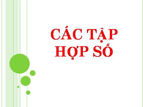 Chương I. §4. Các tập hợp số