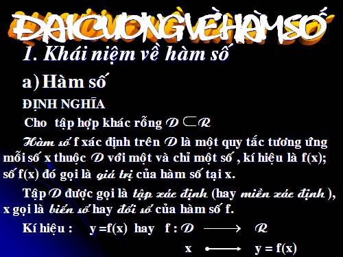 Chương II. §1. Hàm số