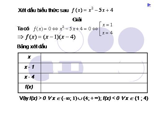 Chương IV. §5. Dấu của tam thức bậc hai