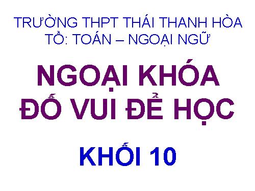 Đại số 10