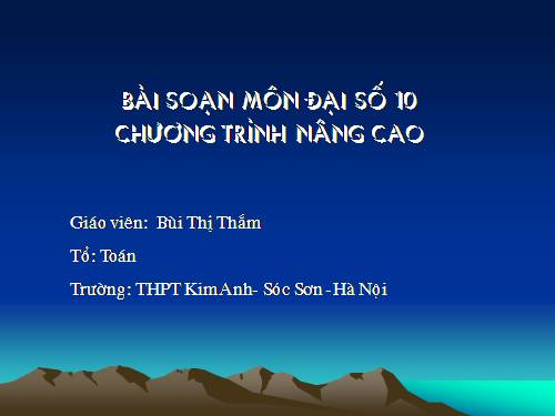 Chương III. §2. Phương trình quy về phương trình bậc nhất, bậc hai