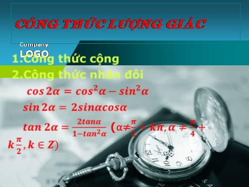 Chương VI. §3. Công thức lượng giác