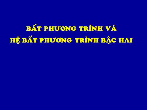 Chương IV. §5. Dấu của tam thức bậc hai