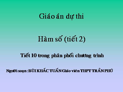 Chương II. §1. Hàm số