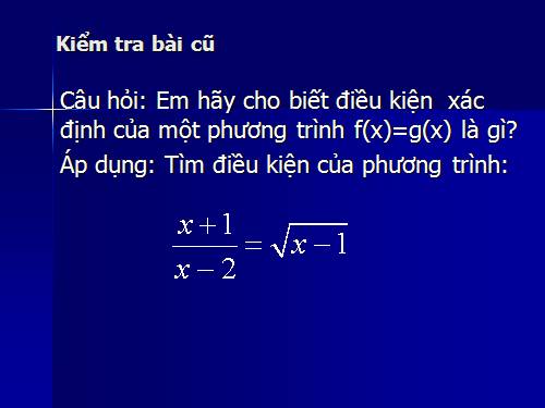 Chương III. §1. Đại cương về phương trình