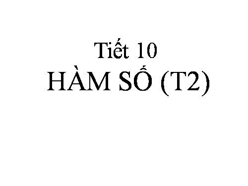 Chương II. §1. Hàm số