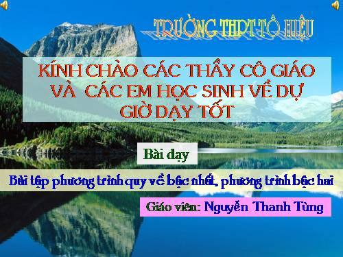 Các bài Luyện tập