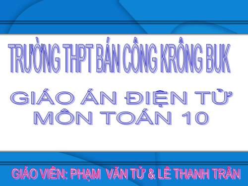 Chương III. §2. Phương trình quy về phương trình bậc nhất, bậc hai