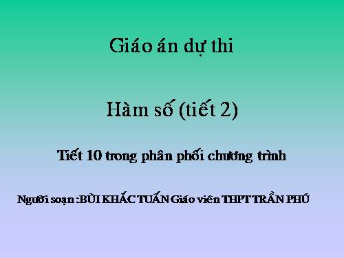 Chương II. §1. Hàm số