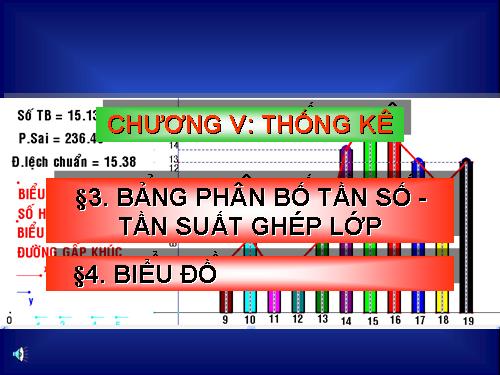 Chương V. §1. Bảng phân bố tần số và tần suất