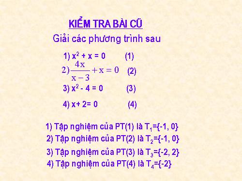 Chương III. §1. Đại cương về phương trình