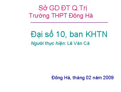 Các bài Luyện tập