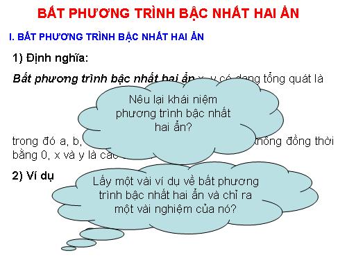 Chương IV. §4. Bất phương trình bậc nhất hai ẩn