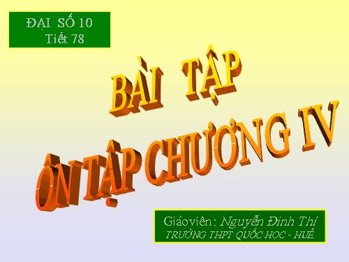 Các bài Luyện tập