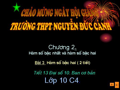 Chương II. §3. Hàm số bậc hai