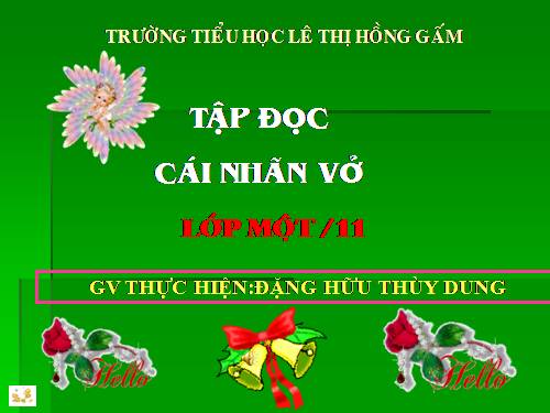 Tuần 1. Cái nhãn vở