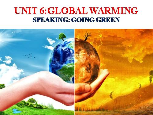 Unit 6. Global warming. Lesson 4. Speaking