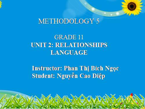 Unit 2. Relationships. Lesson 2. Language