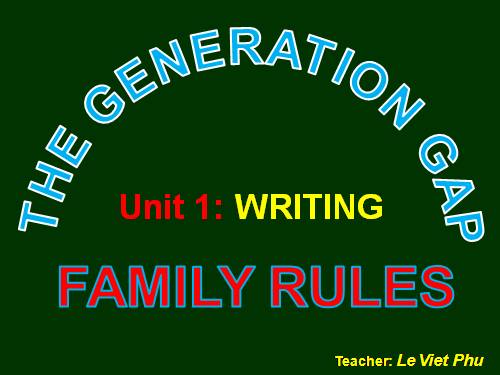 Unit 1. The generation gap. Lesson 6. Writing