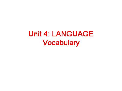 Unit 4. Caring for those in need. Lesson 2. Language