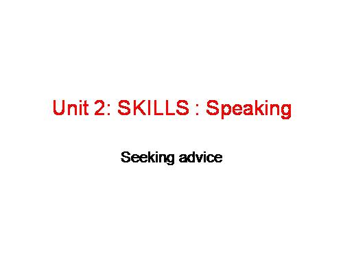 Unit 2. Relationships. Lesson 4. Speaking