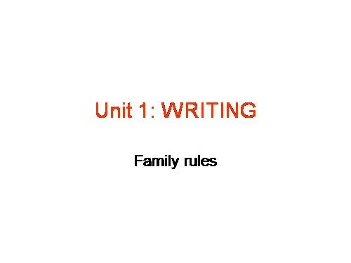 Unit 1. The generation gap. Lesson 6. Writing
