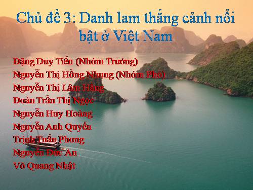 Một số danh lam thắng cảnh ở Việt Nam