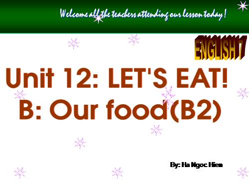 Unit 12. Let s eat