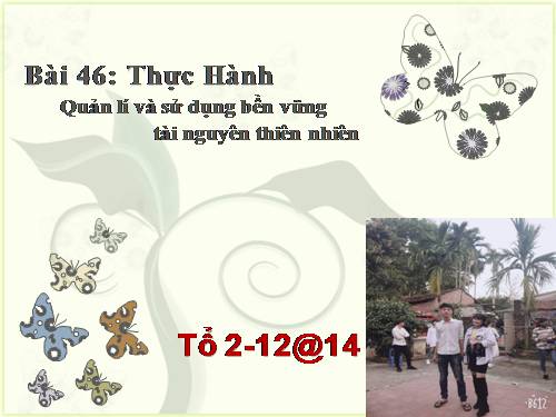 Bài 46. Thực hành: Quản lí và sử dụng bền vững tài nguyên thiên nhiên