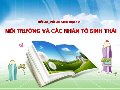 Bài 35. Môi trường sống và các nhân tố sinh thái