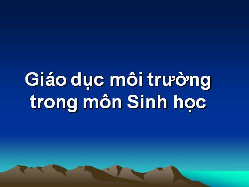 Tap huan sinh thai