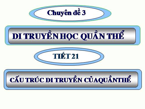 Bài 16. Cấu trúc di truyền của quần thể