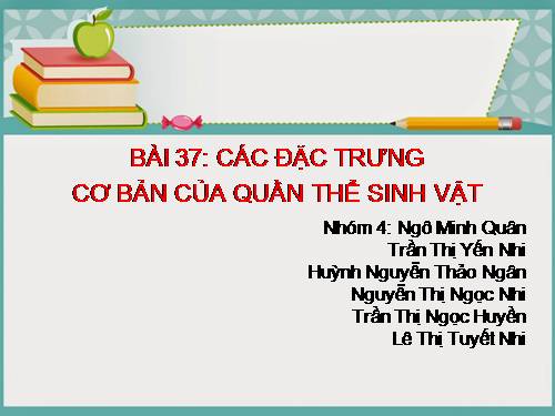 Bài 37. Các đặc trưng cơ bản của quần thể sinh vật