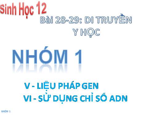 Bài 21. Di truyền y học