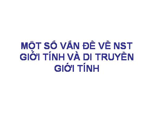 Di truyền giới tính