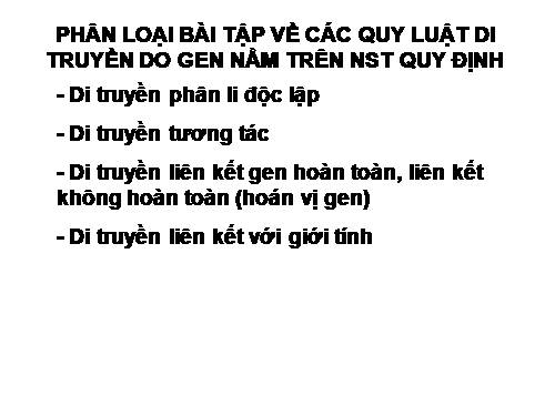 Bài 23. Ôn tập phần Di truyền học