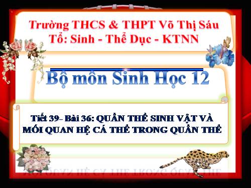 Bài 36. Quần thể sinh vật và mối quan hệ giữa các cá thể trong quần thể