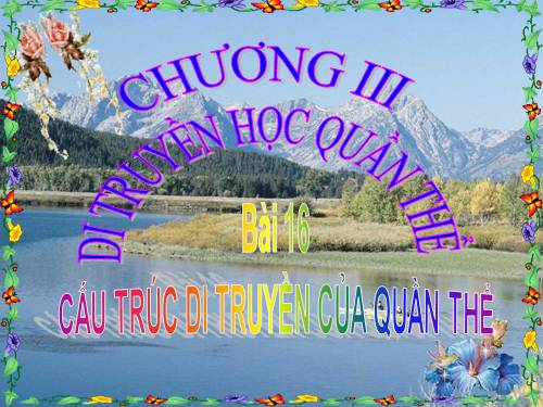 Bài 16. Cấu trúc di truyền của quần thể