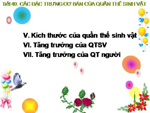 Bài 38. Các đặc trưng cơ bản của quần thể sinh vật (tiếp theo)