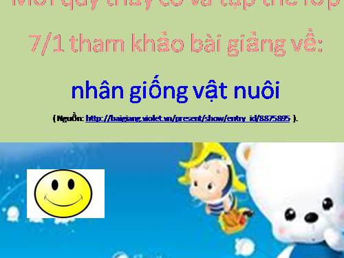 Sinh học: Nhân giống vật nuôi