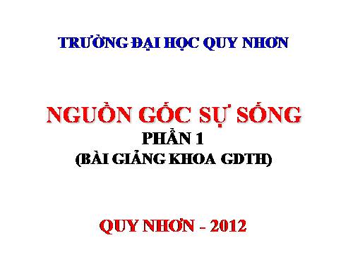 Bài 32. Nguồn gốc sự sống