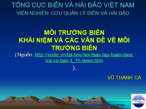 Địa lý: Môi trường biển