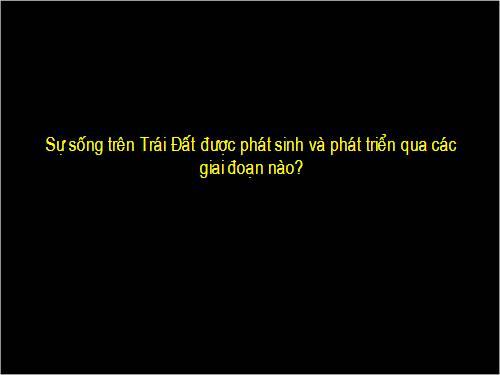 Bài 33. Sự phát triển của sinh giới qua các đại địa chất