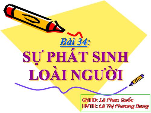 Bài 34. Sự phát sinh loài người