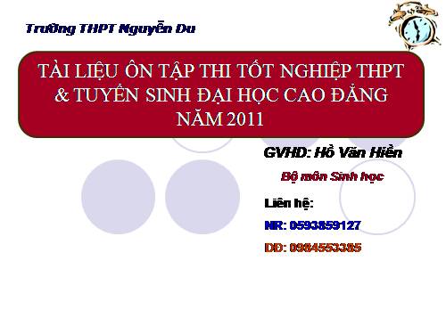 TÀI LIỆU ÔN THI TỐT NGHIỆP 12 - VẤN ĐỀ 1(LÝ THUYẾT)