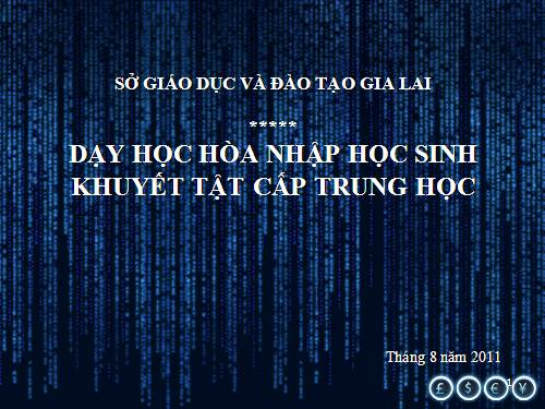 Chuyên đề giáo dục hoà nhập