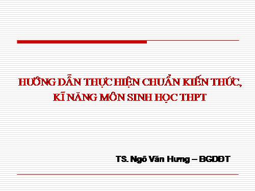 Bồi dưỡng chuẩn kiến thức KN cho GV GDTX